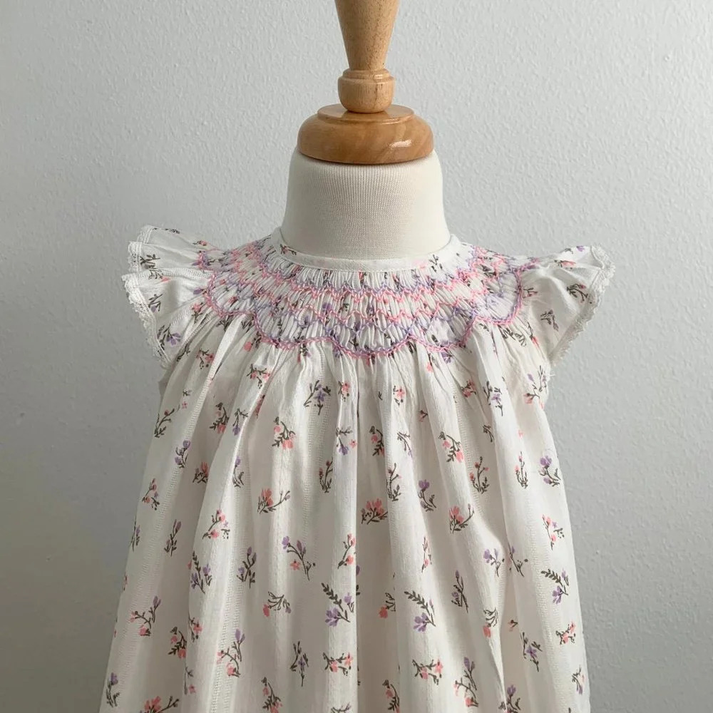 NWT - Pretty Girls Smocked Bishop Dress Floral Cute Spring & Summer Casual 2T - Picture 6 of 14